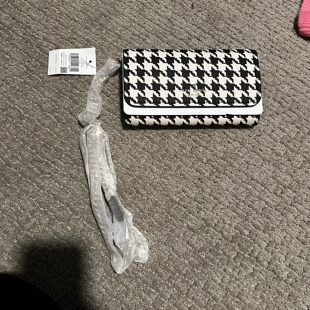 kate spade crossbody houndstooth bag